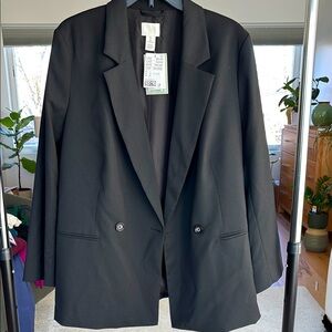 NWT H&M black oversized blazer